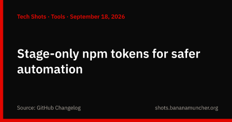 Token npm solo staging per un’automazione più sicura