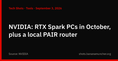 NVIDIA: PC RTX Spark en octubre y un enrutador PAIR local