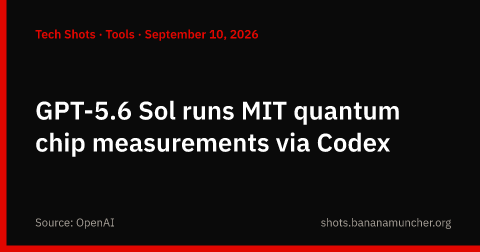 GPT-5.6 Sol esegue misure su un chip quantistico del MIT tramite Codex