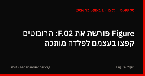 Figure פורשת את F.02: הרובוטים קפצו בעצמם לפלדה מותכת
