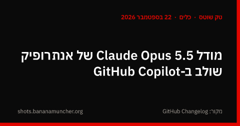 מודל Claude Opus 5.5 של אנתרופיק שולב ב-GitHub Copilot