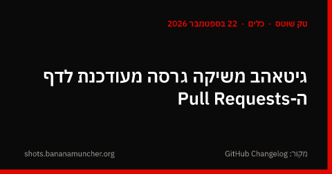 גיטאהב משיקה גרסה מעודכנת לדף ה-Pull Requests