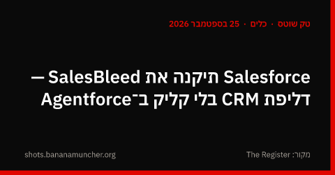 Salesforce תיקנה את SalesBleed — דליפת CRM בלי קליק ב־Agentforce